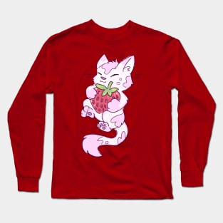 Strawberry Cat Long Sleeve T-Shirt